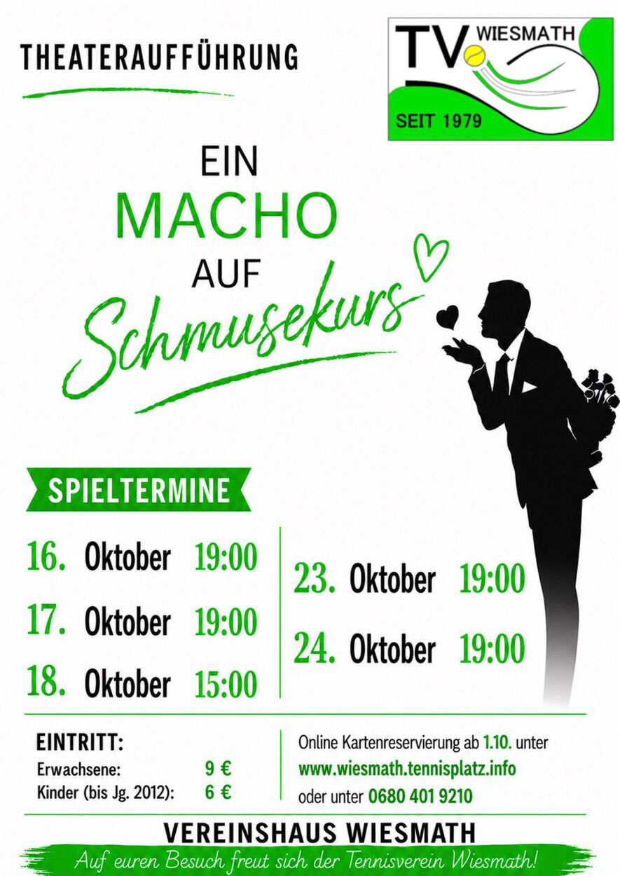 Ein Macho auf Schmusekurs – das Theater des Tennisvereins ist zurück!
